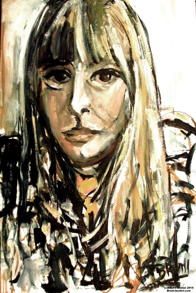 Joni Mitchell Painting by BRUNI